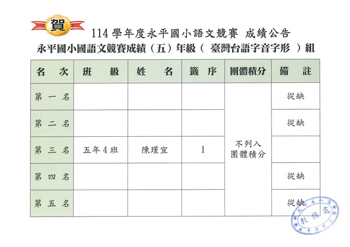 台語字音字形_五年級