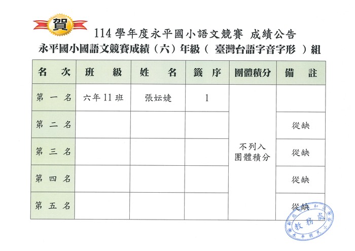 台語字音字形_六年級
